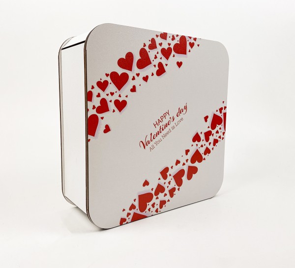 Коробочка квадратна "Happy Valentine`s day "
