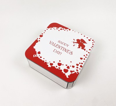 Коробочка квадратна "Happy Valentine`s day " купідон