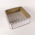 Коробка з прозорою кришкою квадратна біла середня