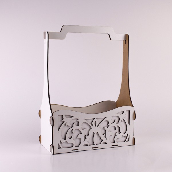 Корзина середня "Ажур" біла