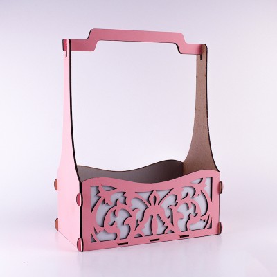Корзина велика "Ажур"  рожева
