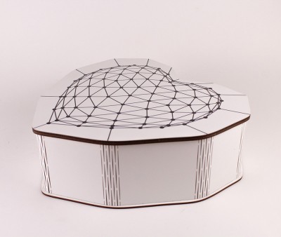 Коробка біла "Серце 3D"