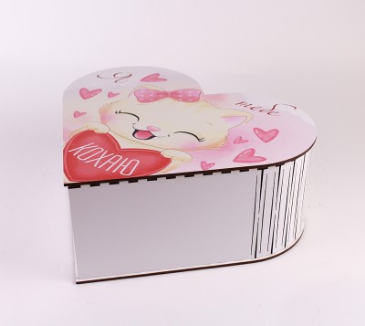 Коробка сердечко "я тебе кохаю" котик Коробка сердечко "я тебе кохаю" котик