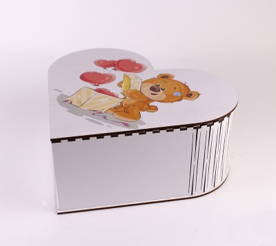 Коробка серце "Ведмедик"