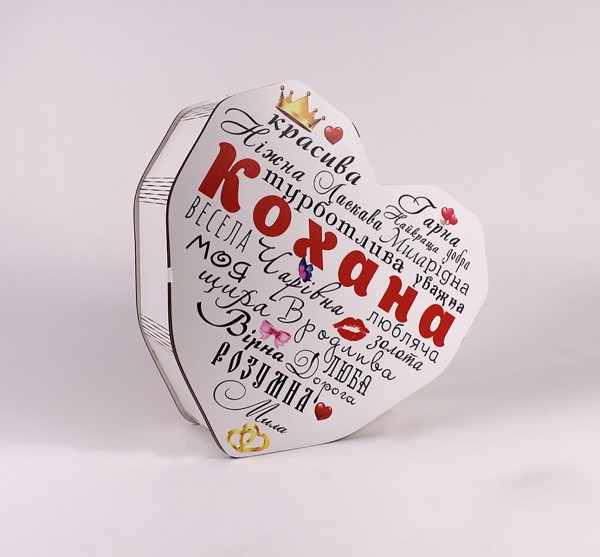 Коробка серце "Кохана" велика