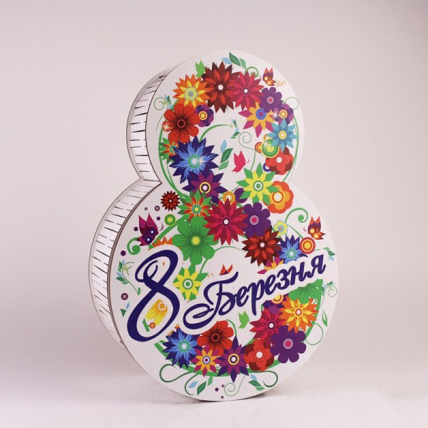 Коробка "8 березня" кольорова Коробка "8 березня" кольорова
