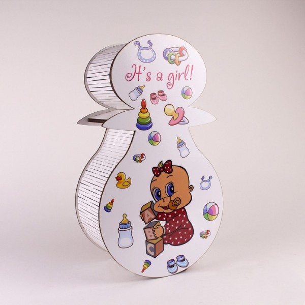 Коробка "It's a girl" біла