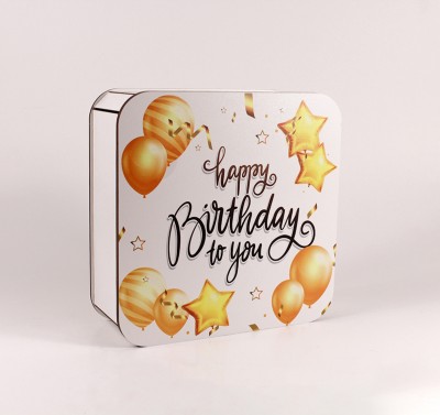 Коробка  "Happy Birthday" повітряні кульки середня 