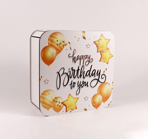 Коробка  "Happy Birthday" повітряні кульки середня 