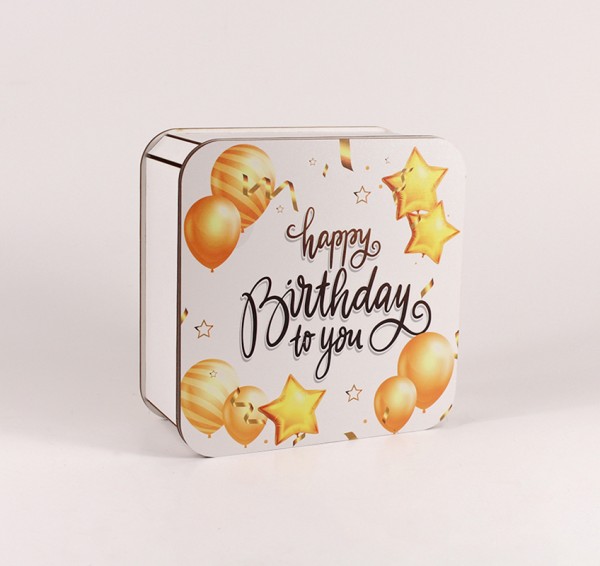 Коробка "Happy Birthday" повітряні кульки маленька Коробка "Happy Birthday" повітряні кульки маленька