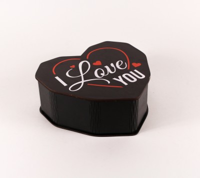 Коробка серце чорна "I love you" маленька 