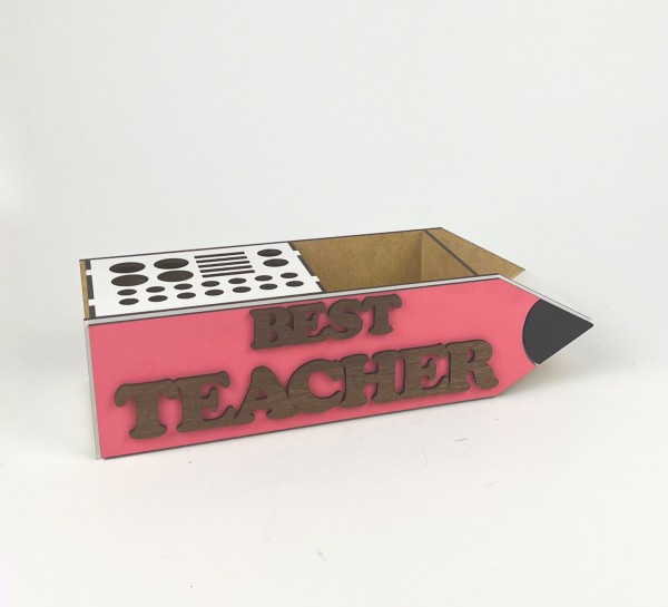 Органайзер у формі олівця "Best teacher"рожевий