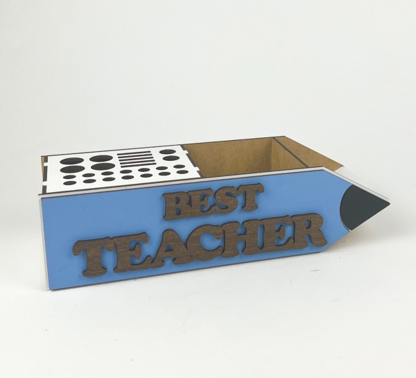 Органайзер у формі олівця "Best teacher"блакитний Органайзер у формі олівця "Best teacher"блакитний