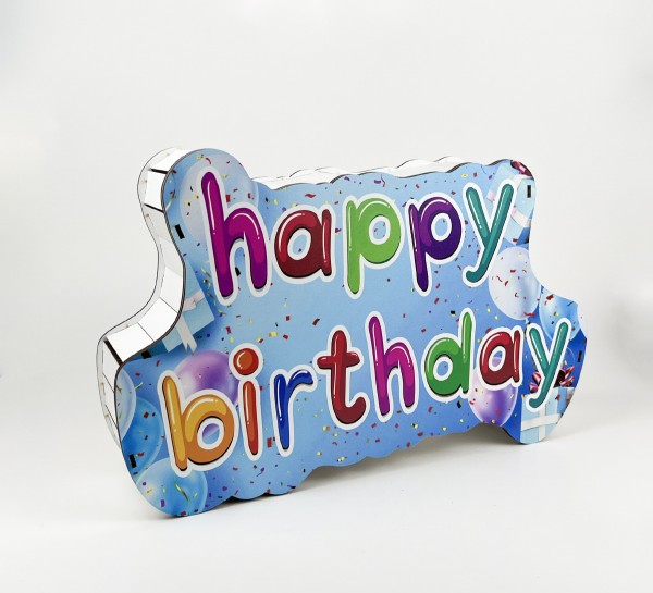 Коробка "happy birthday"блакитна