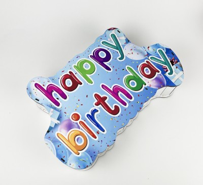 Коробка "happy birthday"блакитна