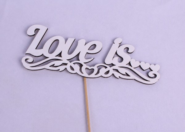 Топпер "Love is..." 16х6 см.