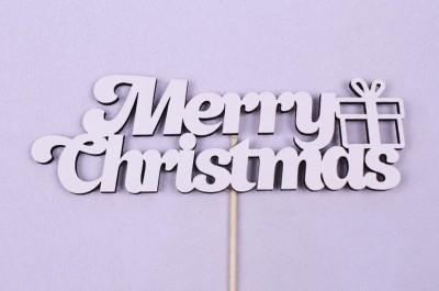 Топпер "Merry Christmas" 16х5 см.