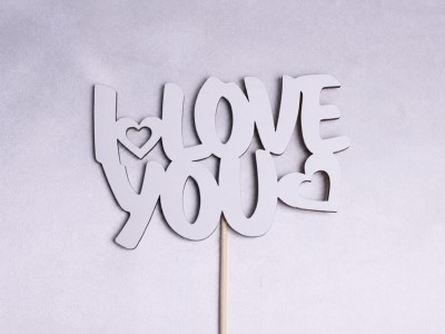 Топпер "I love you" 12х8 см. Топпер "I love you" 12х8 см.