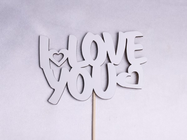 Топпер "I love you" 12х8 см. Топпер "I love you" 12х8 см.