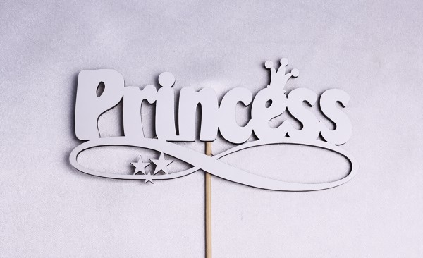 Топпер "Princess" 15х7 см. Топпер "Princess" 15х7 см.