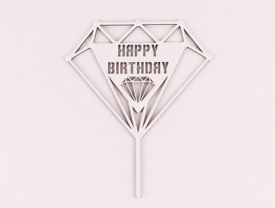 Топпер "Happy Birthday" діамант Топпер "Happy Birthday" діамант