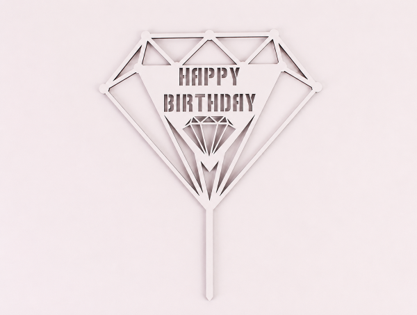 Топпер "Happy Birthday" діамант Топпер "Happy Birthday" діамант