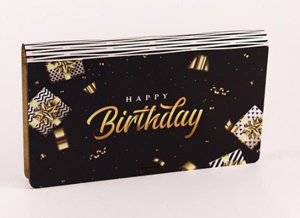 Конверт дерев'яний "Happy birthday" подарунок