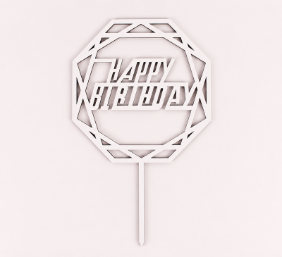 Топпер "Happy Birthday" фігурний Топпер "Happy Birthday" фігурний
