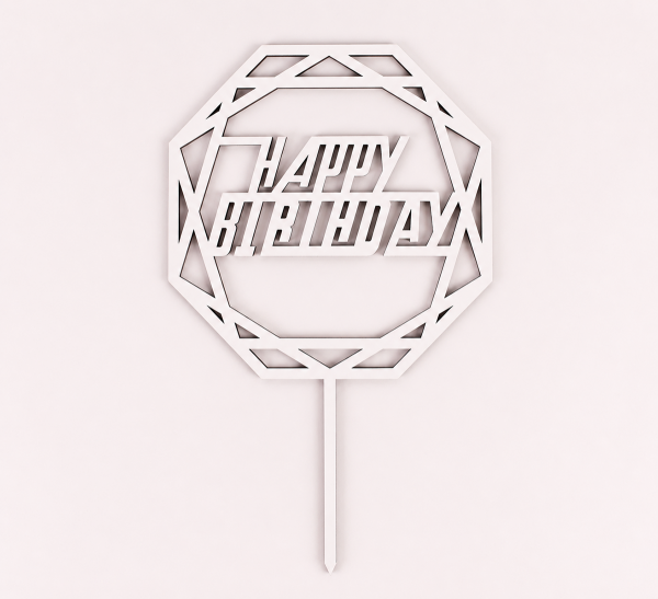 Топпер "Happy Birthday" фігурний Топпер "Happy Birthday" фігурний
