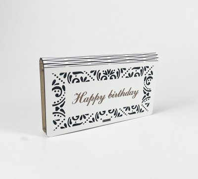 Конверт дерев'яний “Happy Birthday”з візерунками Конверт дерев'яний “Happy Birthday”з візерунками