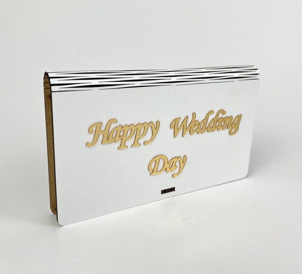 Конверт "Happy Wedding Day"золото