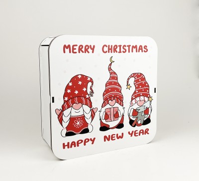 Коробка квадратна "Merry Christmas,Happy New Year"