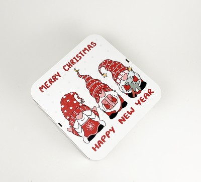 Коробка квадратна "Merry Christmas,Happy New Year"