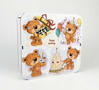 Коробка квадратна "Happy birthday"