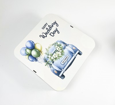 Коробка квадратна "Happy wedding day"велика