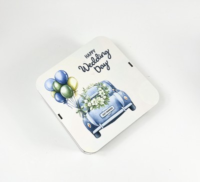 Коробка квадратна "Happy wedding day"маленька