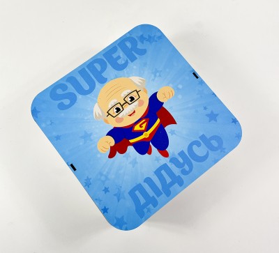 Коробка квадратна "Super Дідусь" Коробка квадратна "Super Дідусь"