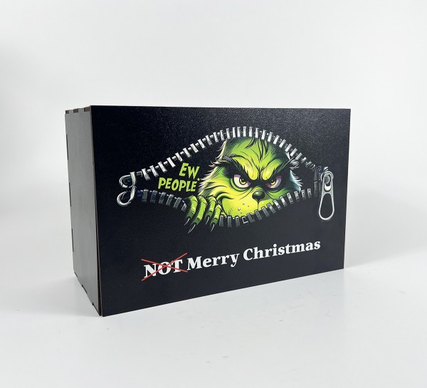 Коробка "Грінч Not Merry Christmas"чорна Коробка "Грінч Not Merry Christmas"чорна