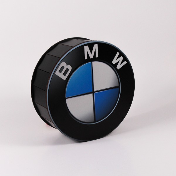 Коробка кругла чорна "BMW"