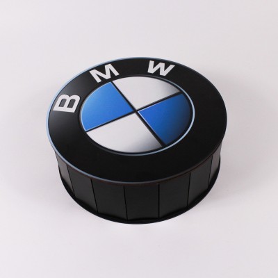 Коробка кругла чорна "BMW"