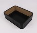 Коробка з прозорою кришкою прямокутна чорна