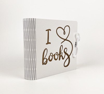 Альбомна книга з гравіюванням квадратна "I love books"