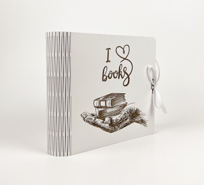 Альбомна книга з гравіювання квадратна "I love books" книги