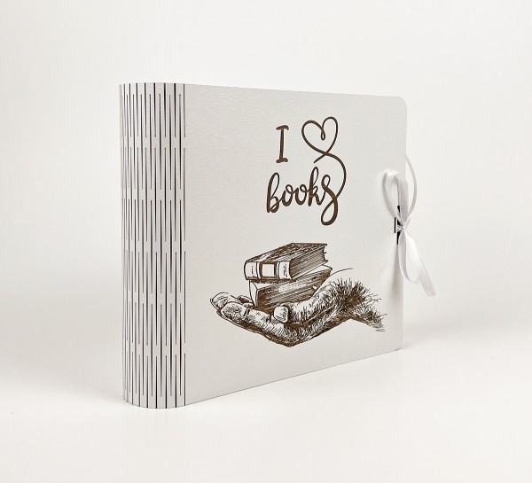 Альбомна книга з гравіювання квадратна "I love books" книги