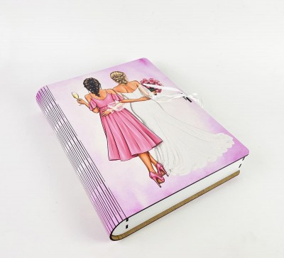 Коробка-книга вертикальна "Наречена та подружка нареченої"велика