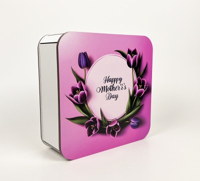 Коробка квадратна "Happy Mother`s Day" з квітами