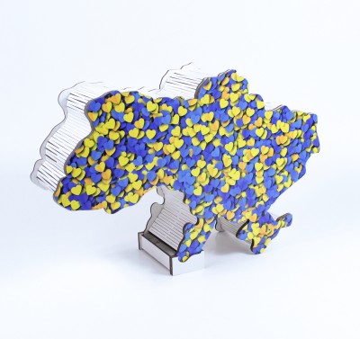 Коробочка Україна "Синьо-жовті серця"