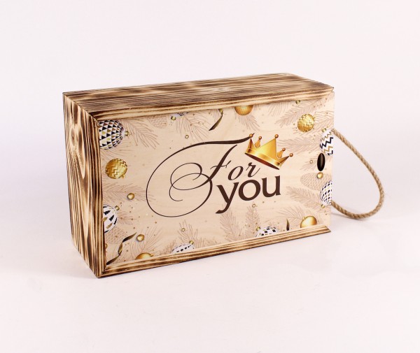 Дерев'яний подарунковий бокс "For you"