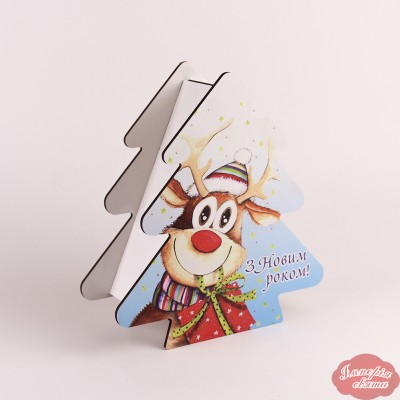 Коробочка "Ялинка" з малюнком