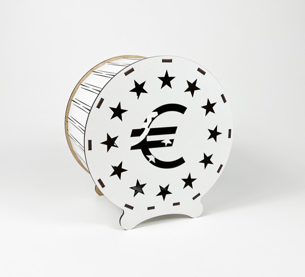 Скарбничка "Euro"з прозорою кришкою